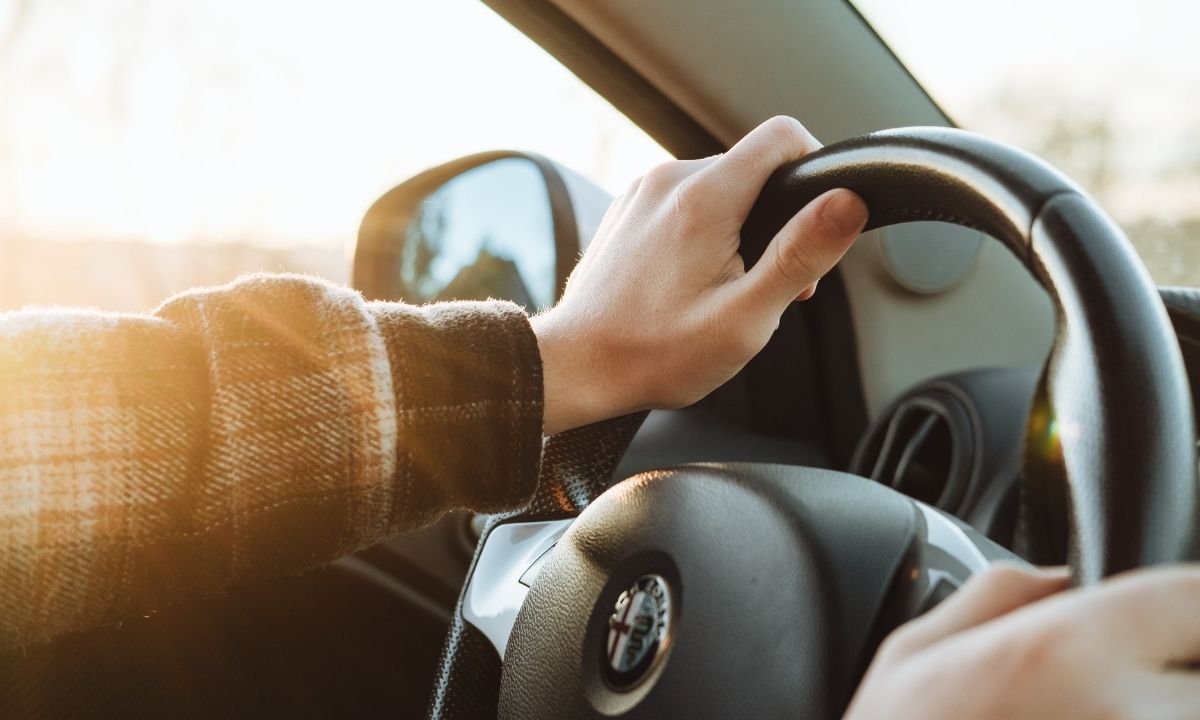driving a car in the summer