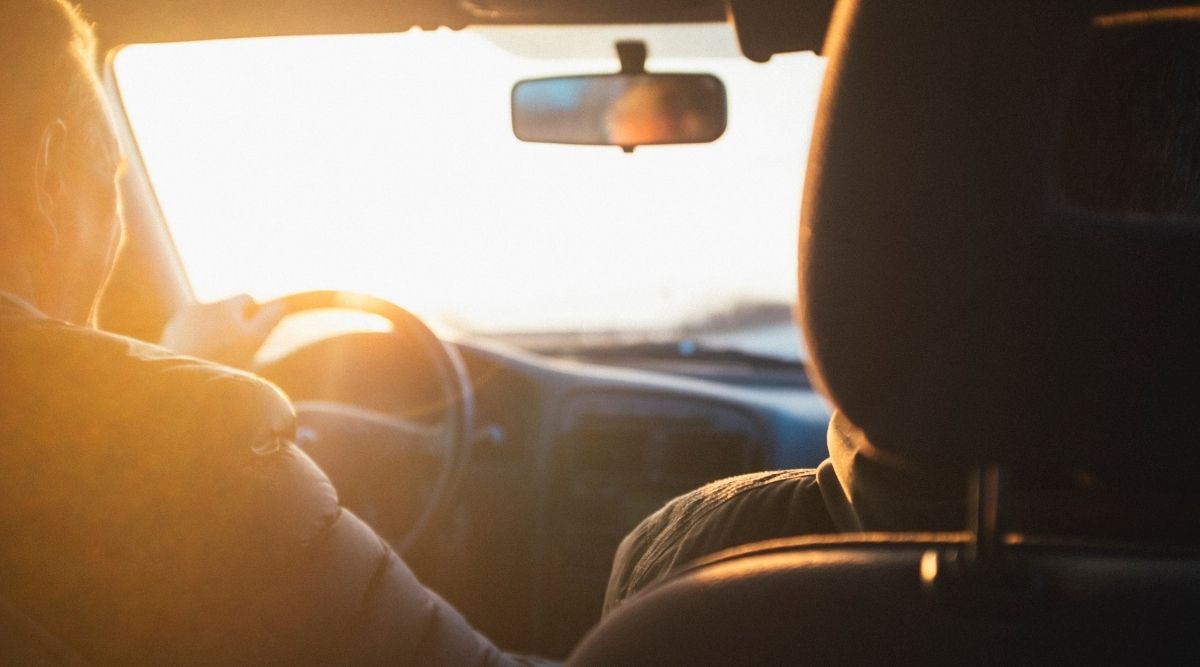 Driving in a car with airbags