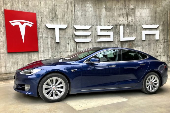 blue tesla