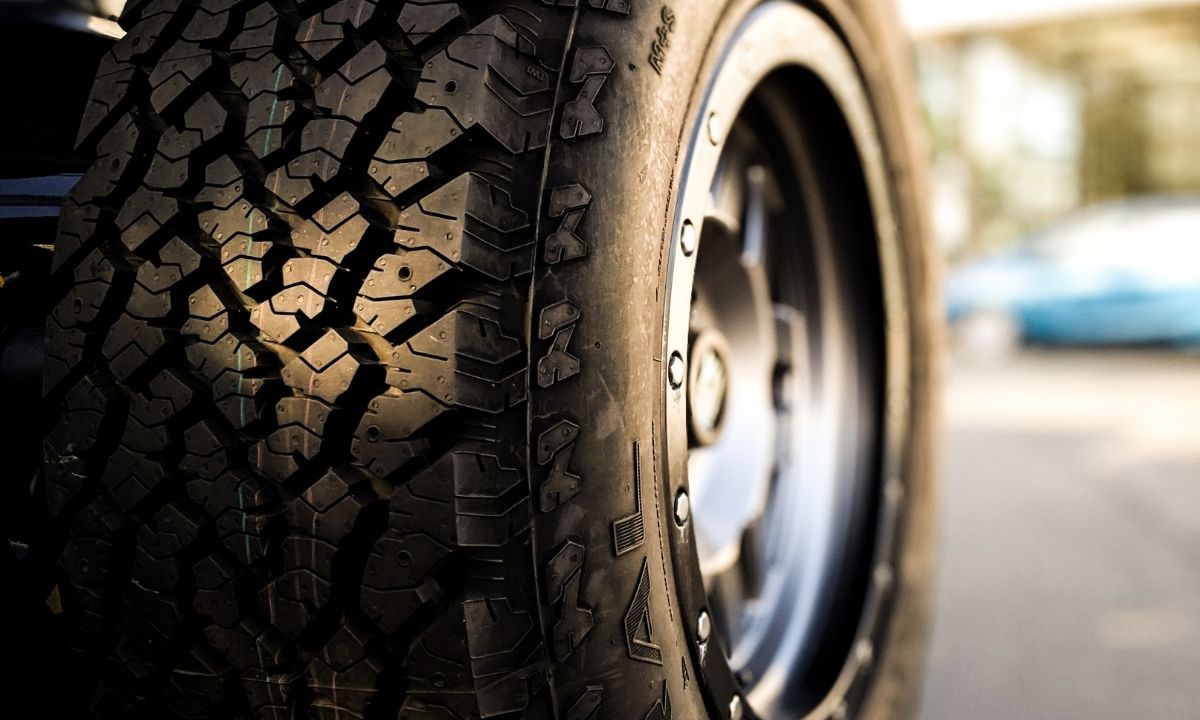 tire on hot asphalt